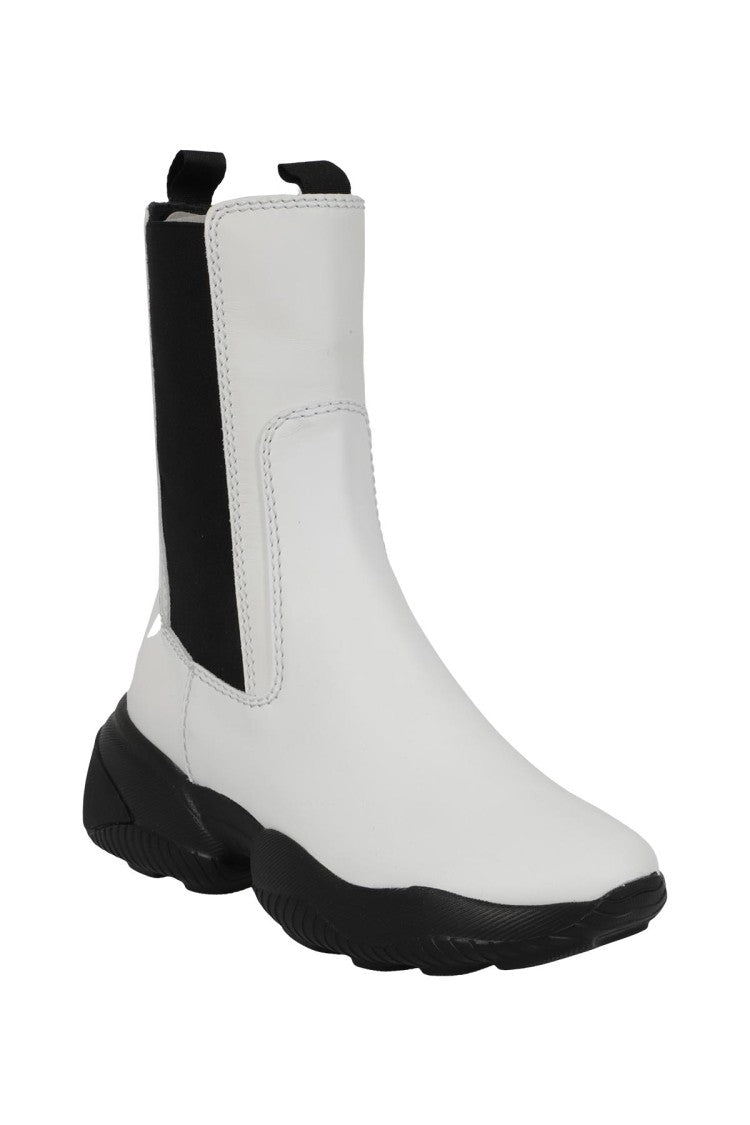 Hogan Rounded Toe Leather Boots