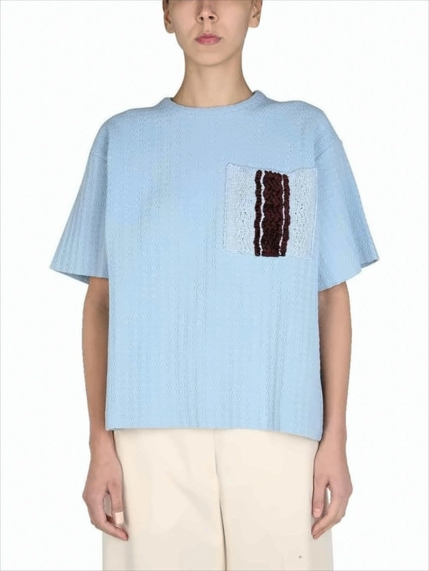Jil Sander Boxy Fit Short-Sleeved Top With Textured Knit