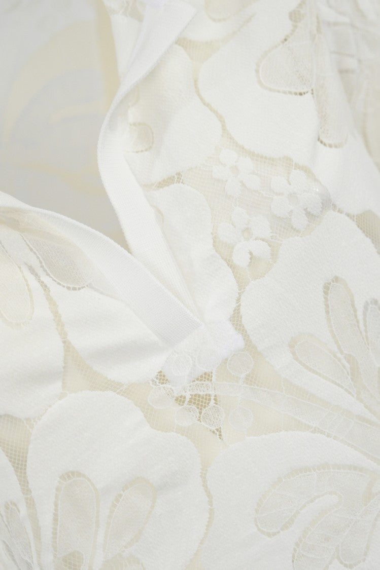 Max Mara Floral Lace Short-Sleeved Top