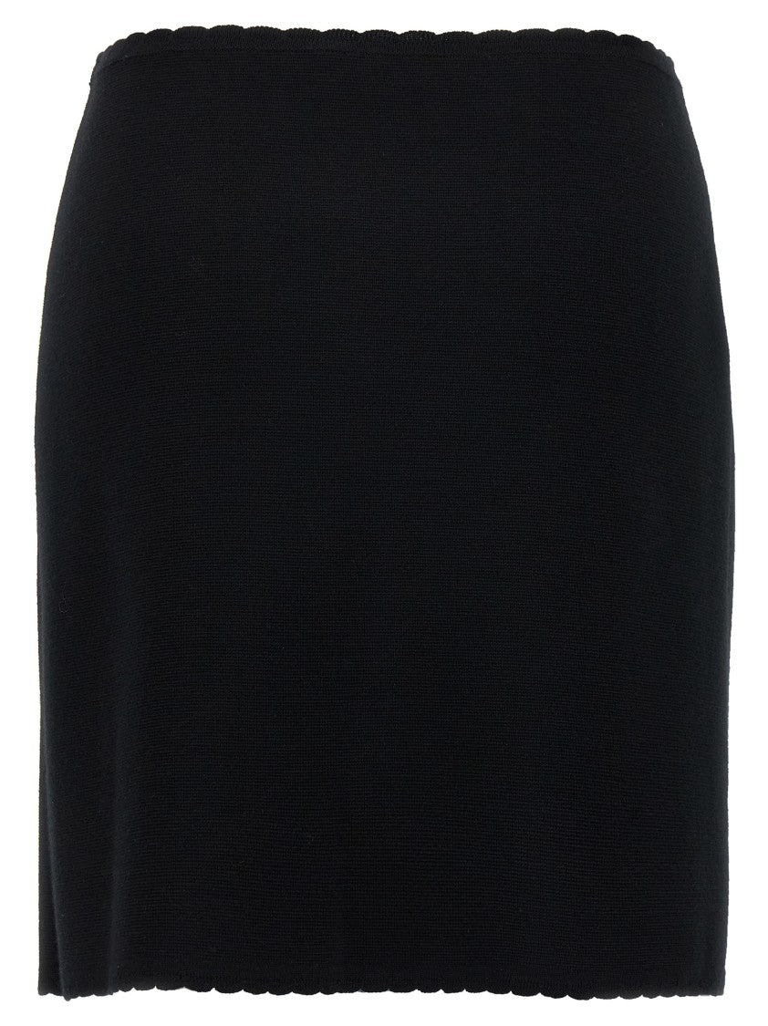 Moschino Merino Wool Knit Mini Skirt