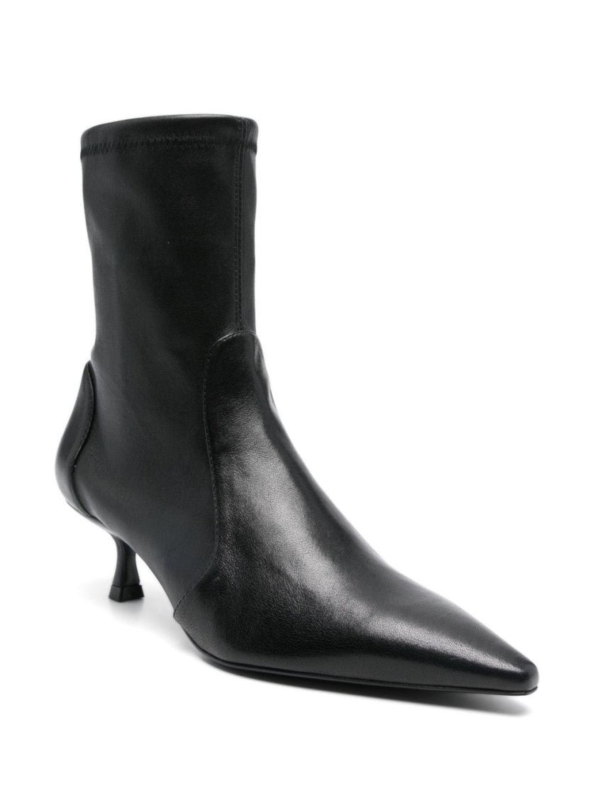 Stuart Weitzman Pointed-Toe Kitten Heel Boots