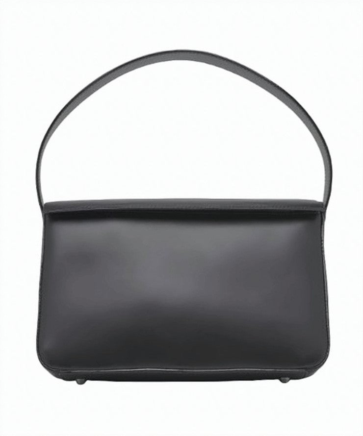 Sunnei Structured Black Cow Leather Tote Bag