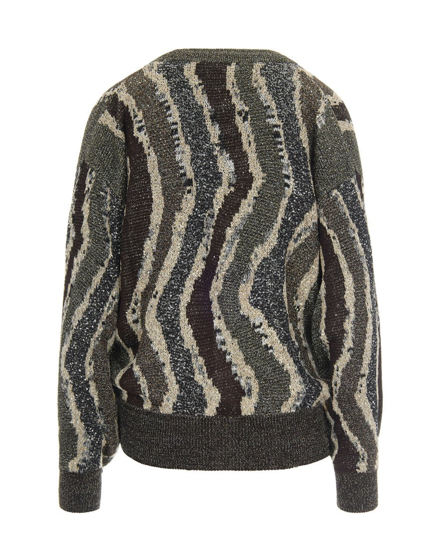 Missoni Boxy Cardigan With Multicolor Sequins