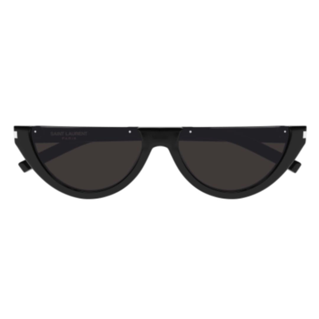 Saint Laurent Sl 563 Half-Rim Black Recycled Acetate Sunglasses