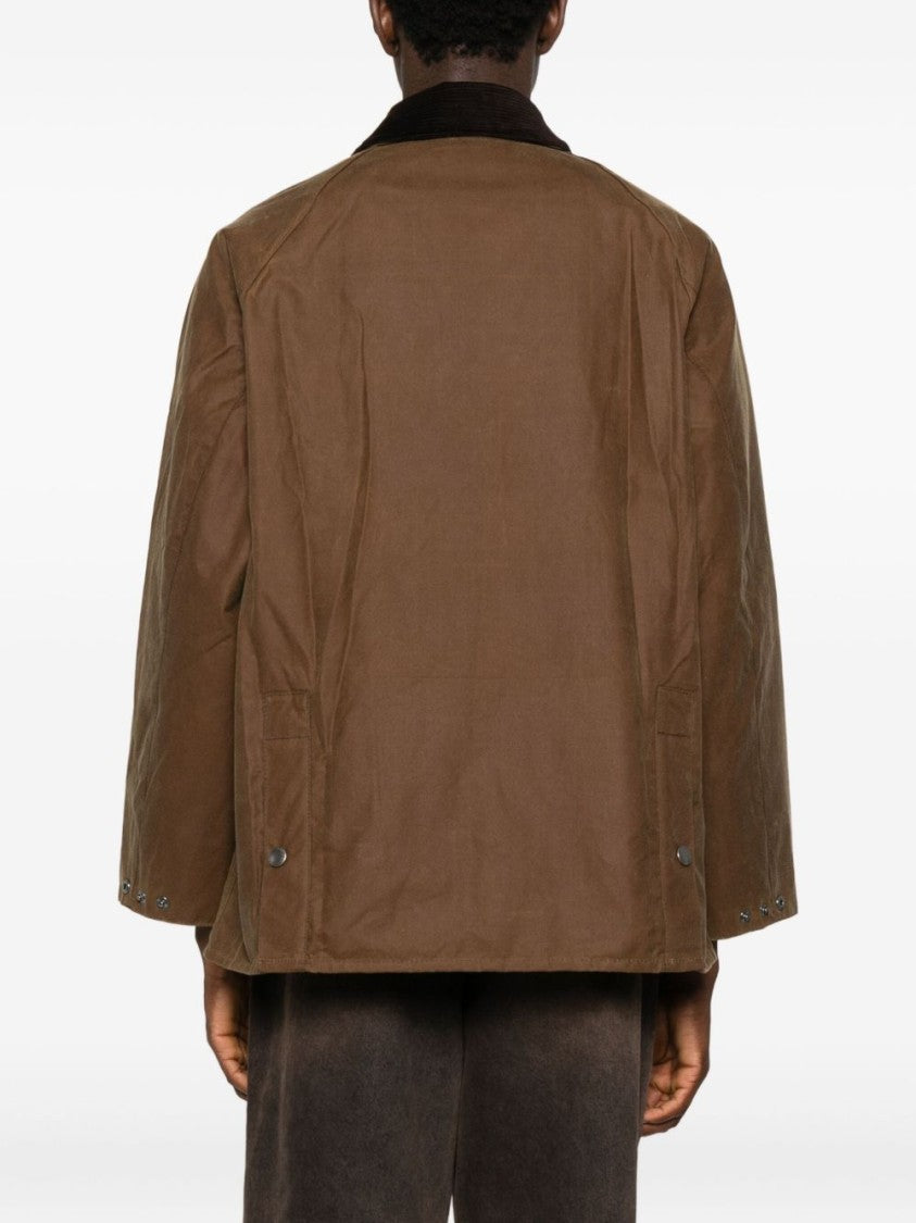 Barbour Beige Cotton Jacket With High Collar