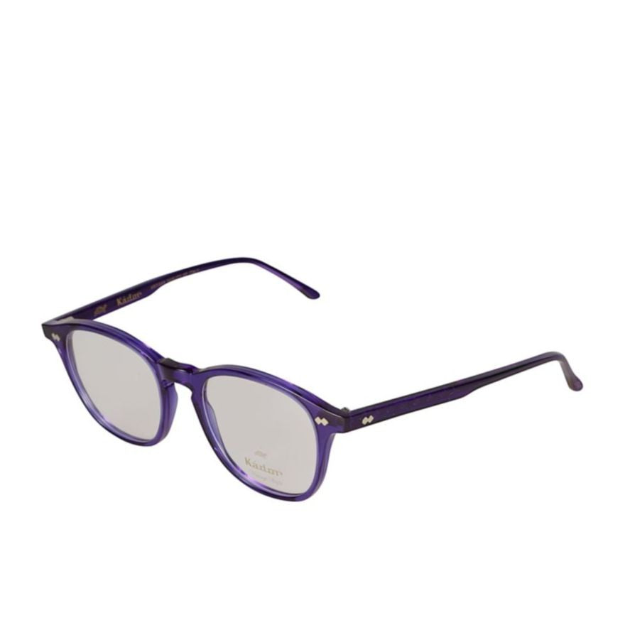 Kador Pepper Translucent Purple Acetate Eyeglasses With Rounded Square Shape