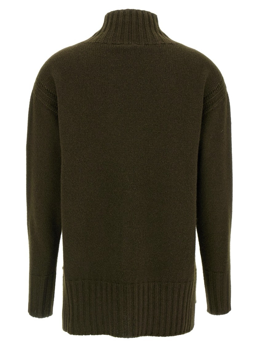 Tom Ford Perforated Cashmere Blend Sweater With Asymmetrical Hem