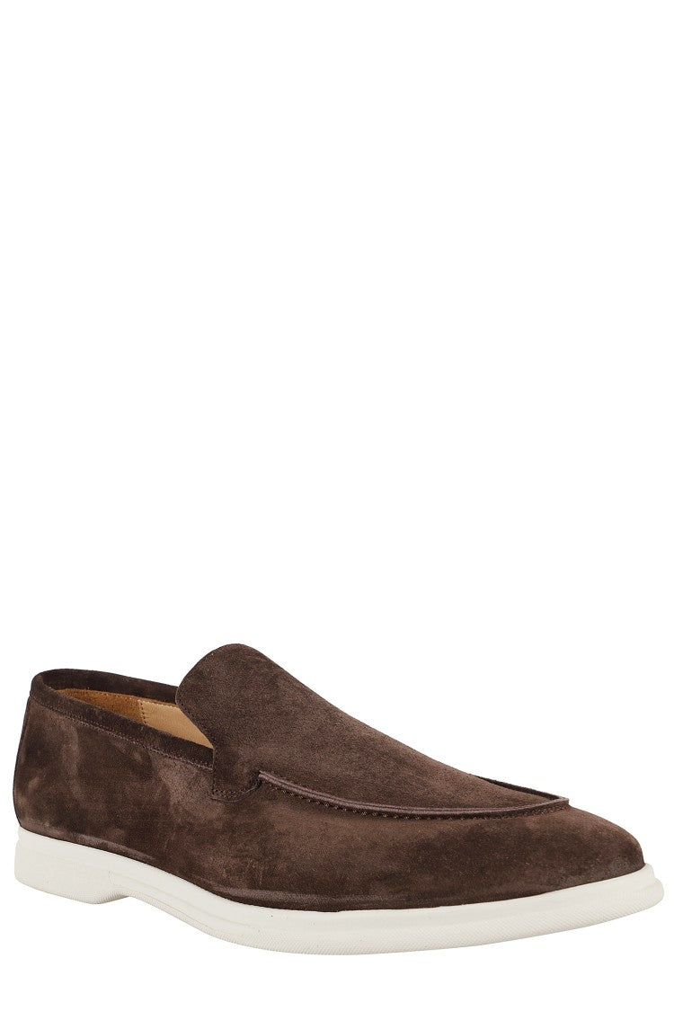 Tagliatore Moccasin With Almond Toe Design And Rubber Sole