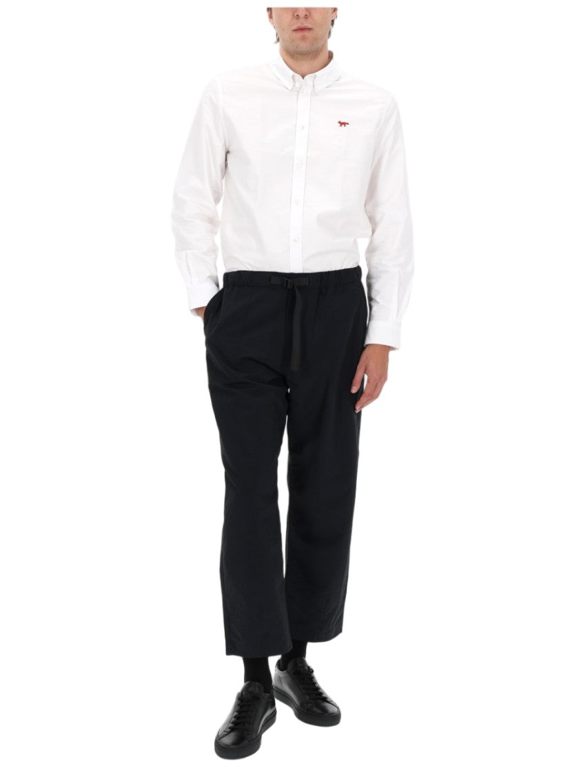 Maison Kitsuné Neutrals Relaxed Cropped Technical Polyamide Pants