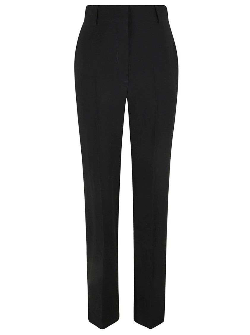 Alexander Mcqueen Tailored Black Trousers With Structured Waistband