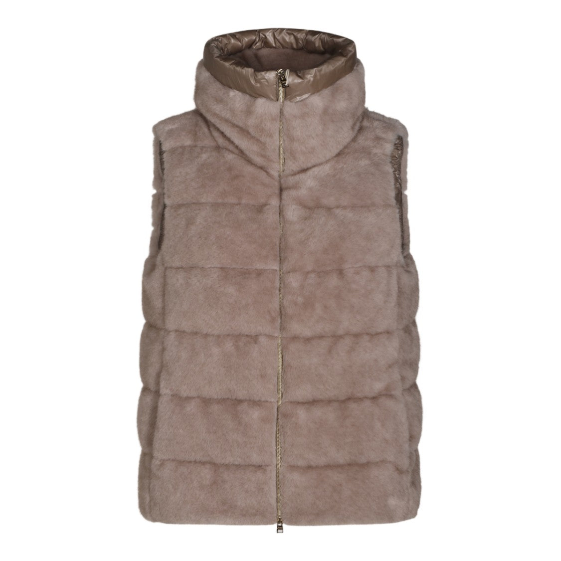 Herno Sleeveless High-Collar Quilted Down Jacket