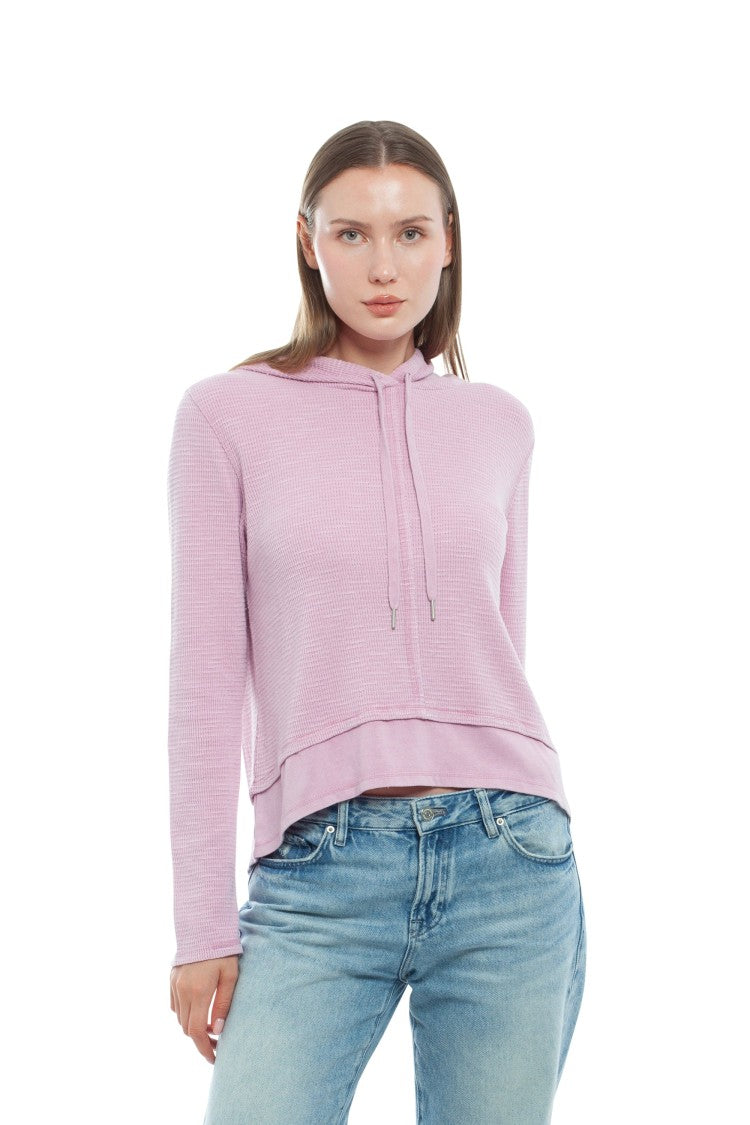 Wilt Long Sleeve Double Peplum Hoodie