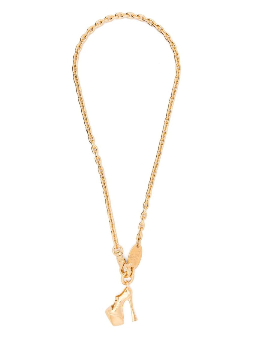 Vivienne Westwood Gold-Tone Necklace With High-Heeled Shoe Pendant
