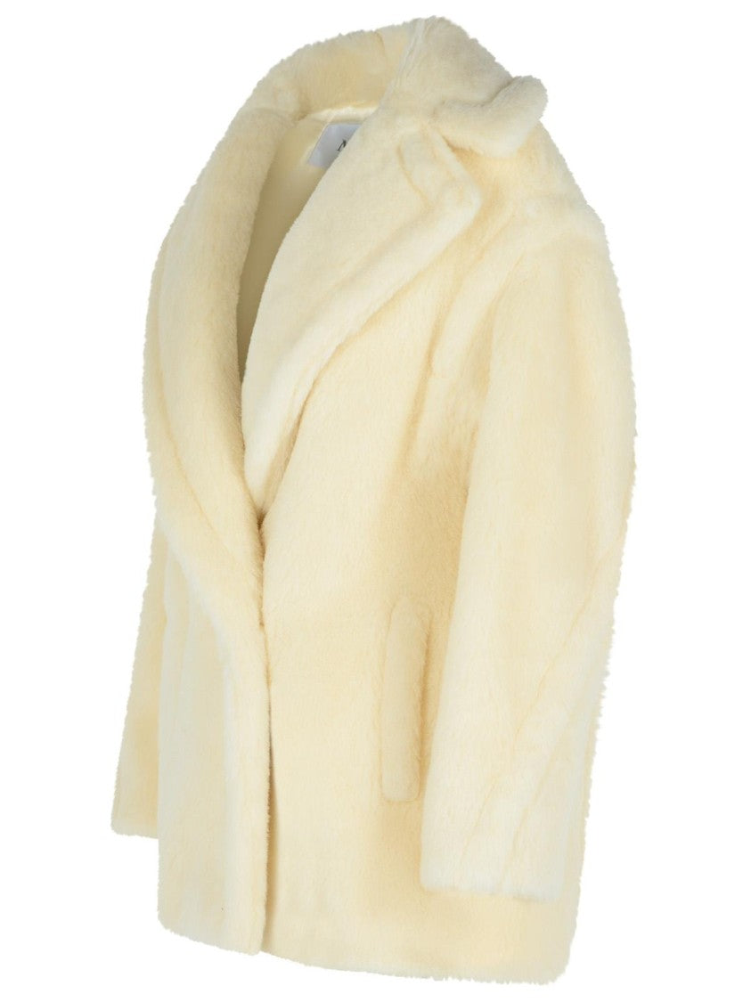 Max Mara White Alpaca And Virgin Wool Jacket