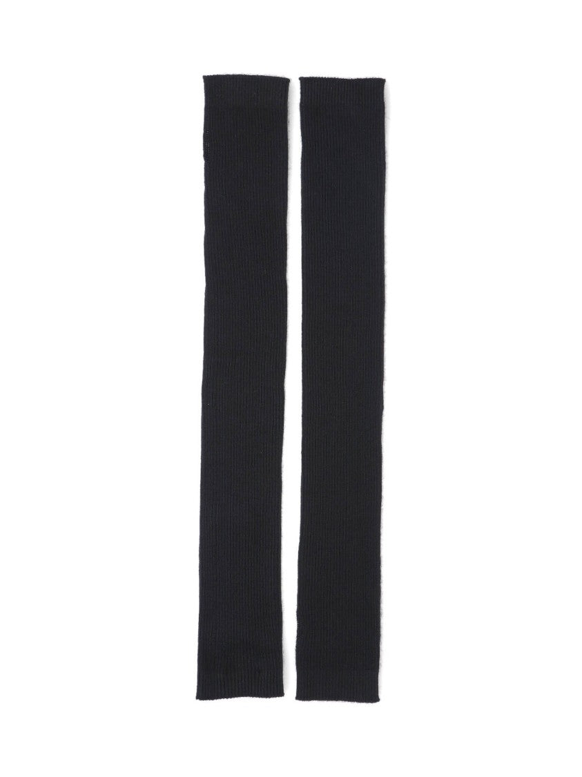 Sa Su Phi Long Ribbed Knit Gloves With Thumb Hole Design