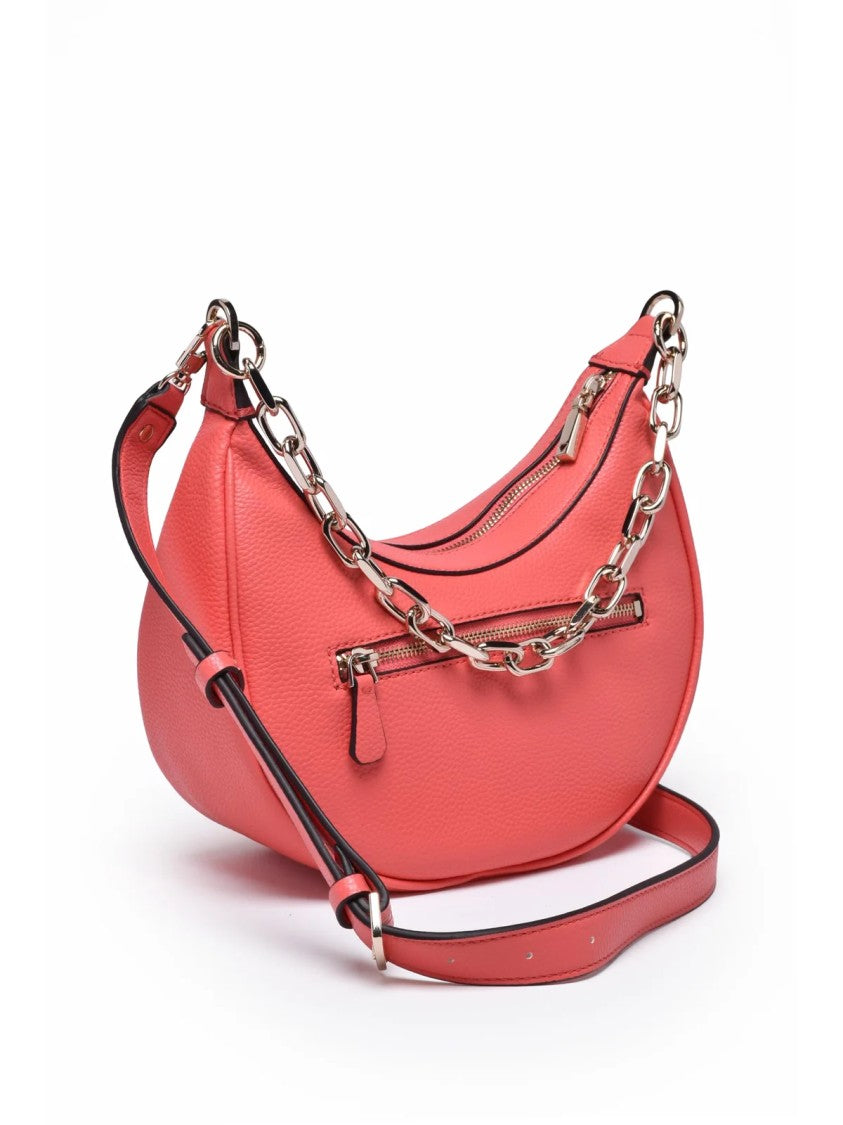 Guess Red Polyurethane Crescent Shoulder Bag