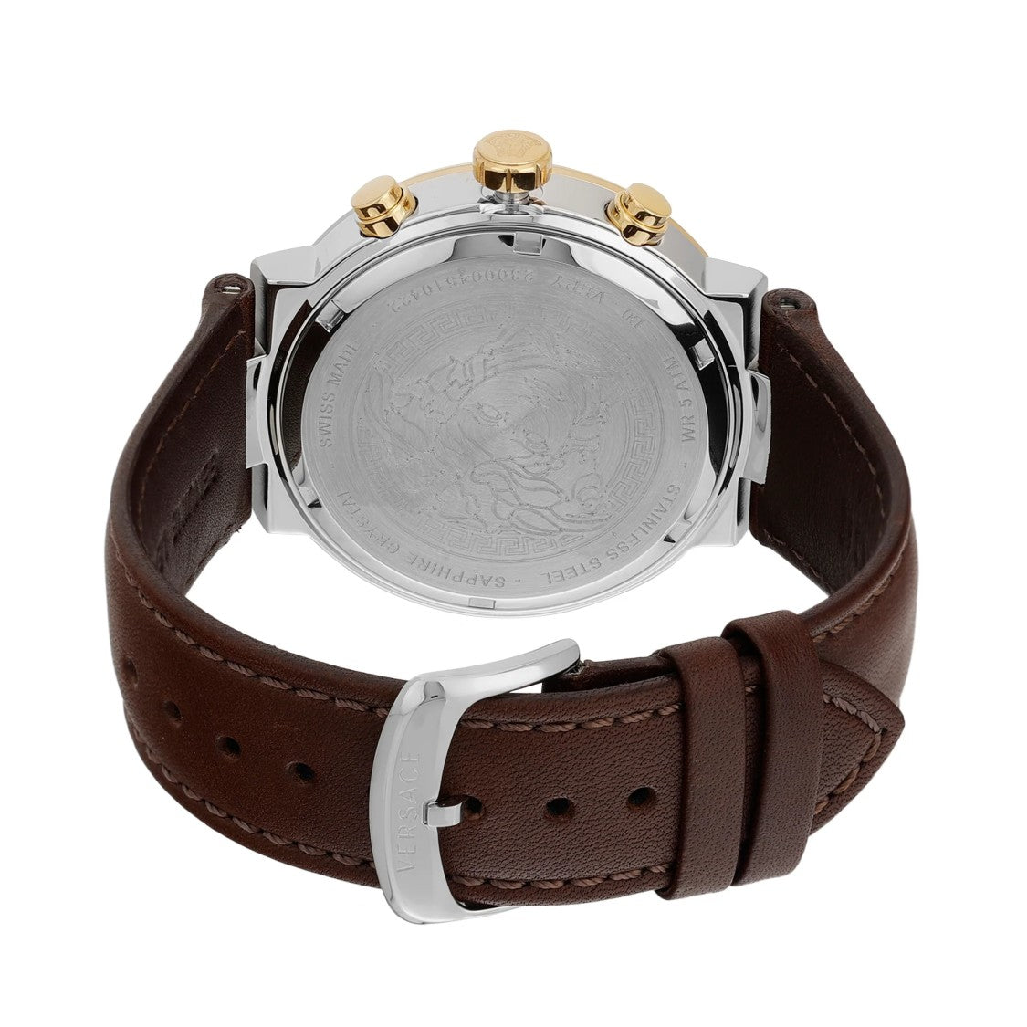 Versace Urban Mystique Chronograph Watch With Gold-Tone Bezel And Swiss Movement