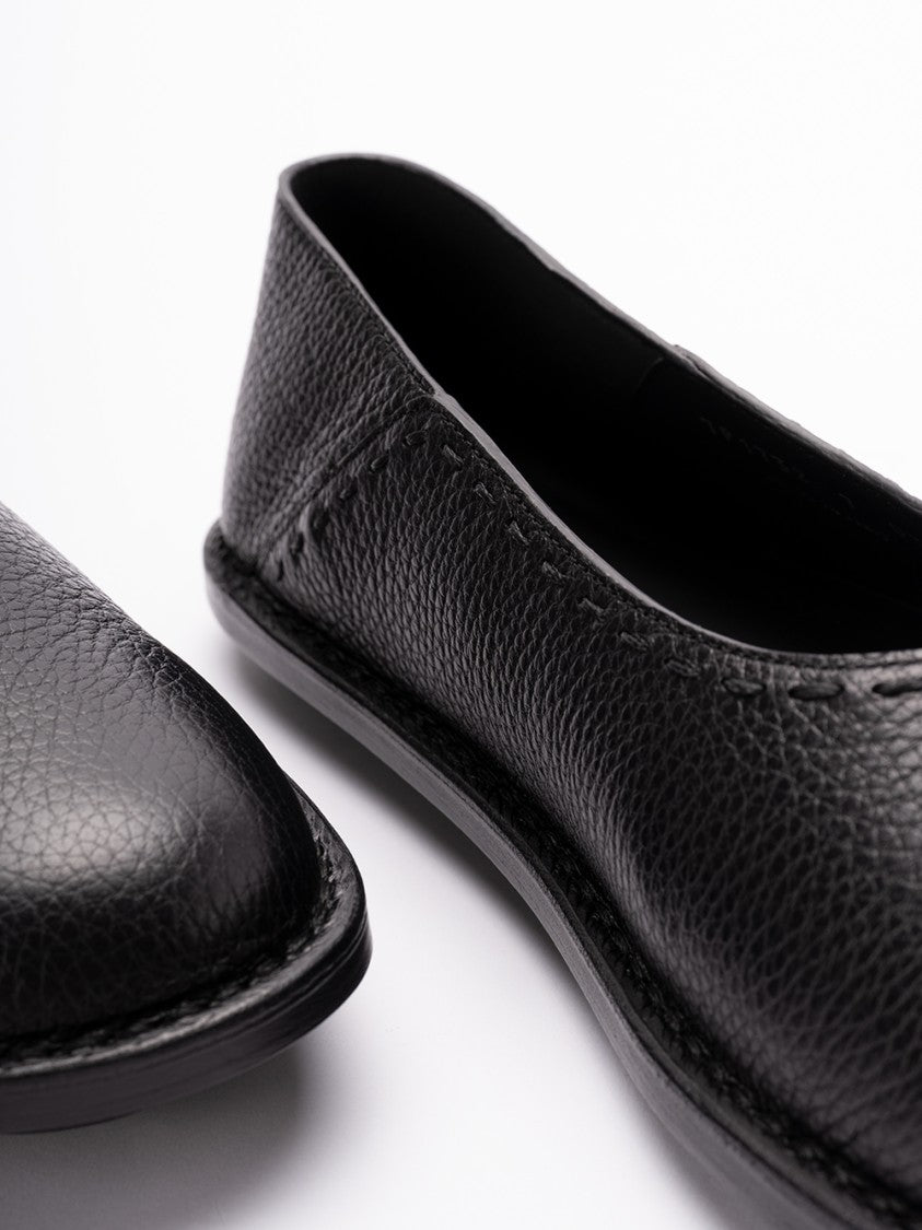 Fendi Slip-On Black Calf Leather Ballerinas