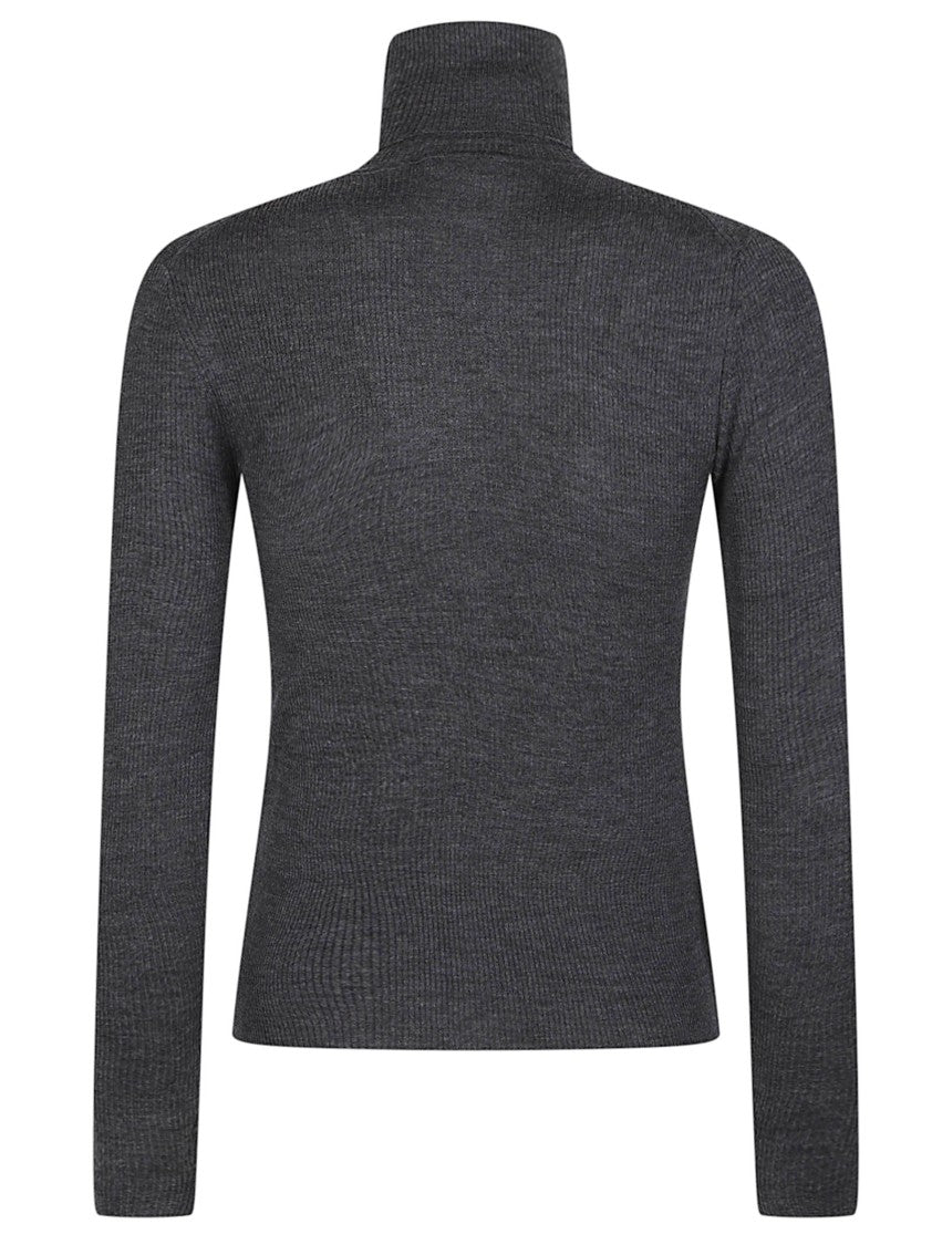 P.A.R.O.S.H. Long Turtle Neck Wool Turtleneck