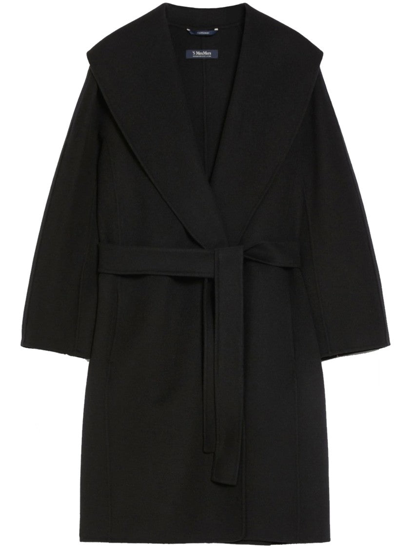 Max Mara Messi Belted Shawl Collar Knee-Length Coat