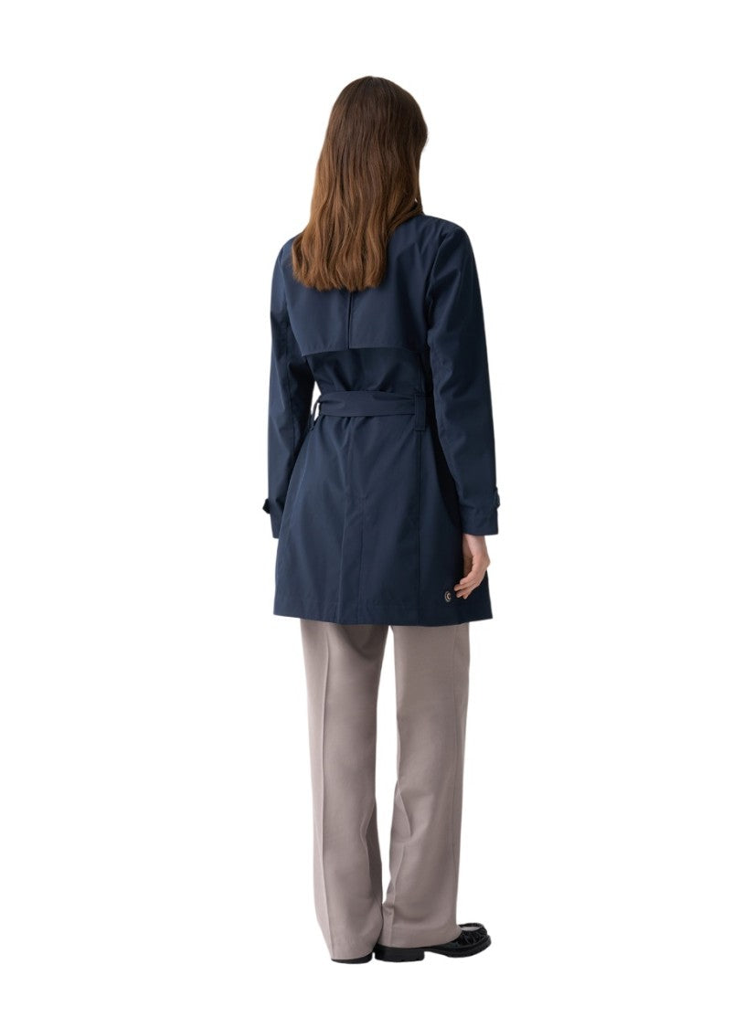 Colmar Originals Double-Breasted Softshell Trench Coat With Waist Belt