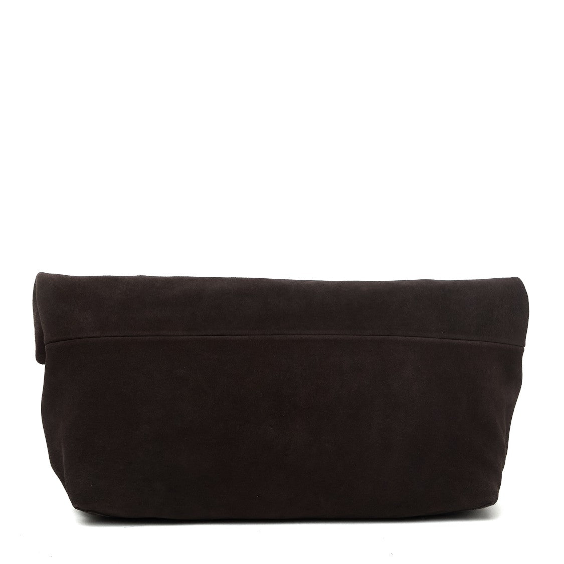 Mc2 Saint Barth Suede Maxi Pouch Magnetic Leather Clutch