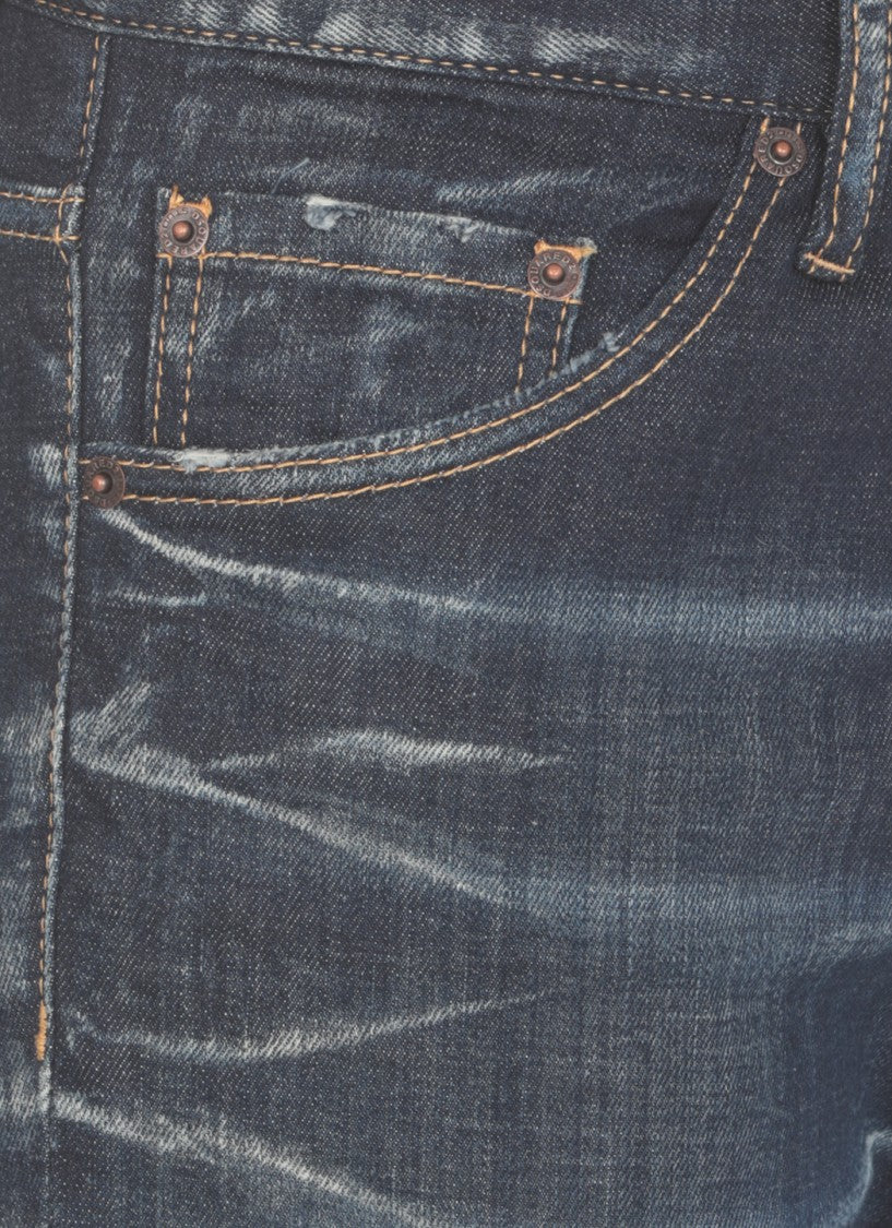 Dsquared2 Blue Dsquared2 Cotton Jeans For Man