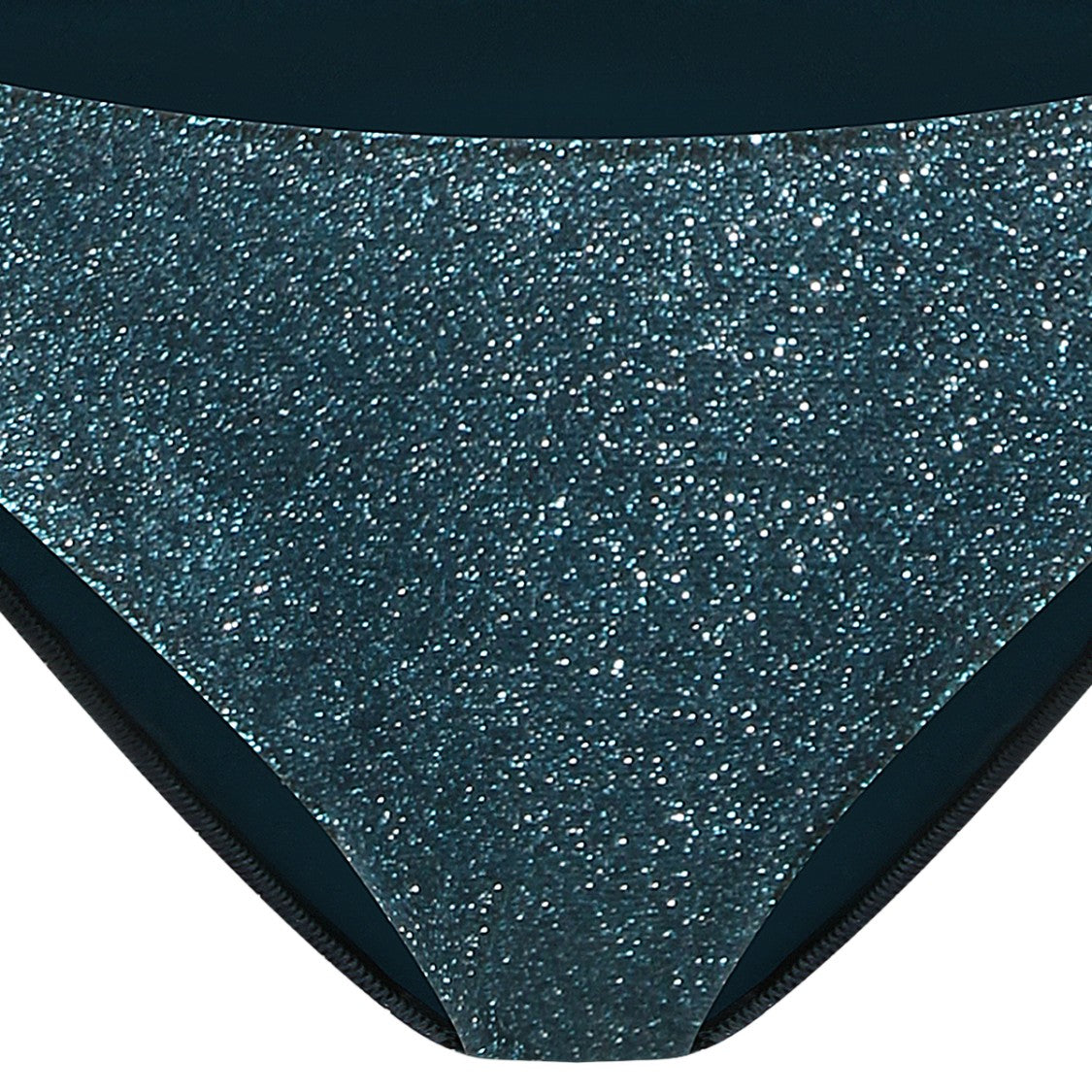 Oséree Scoop Neck Teal Bikini Set