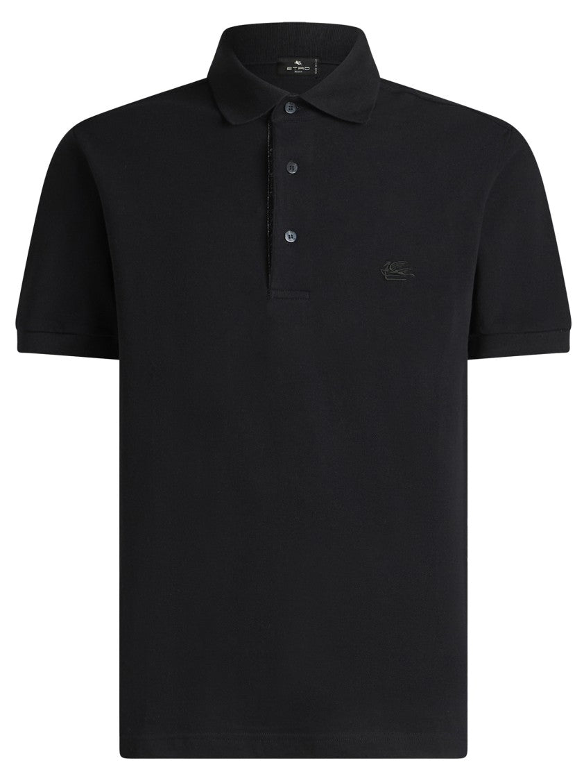 Etro Polo Roma With Printed Collar Detail