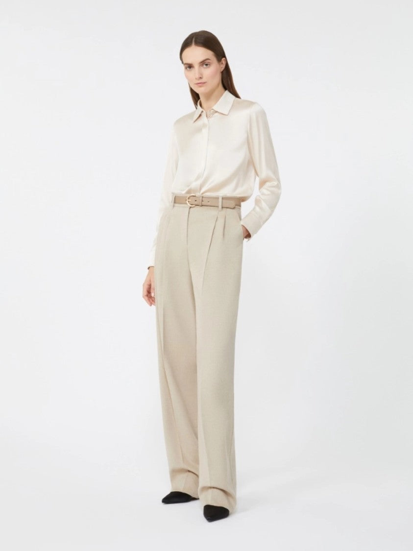 Max Mara Versatile Beige Silk Shirt With Design
