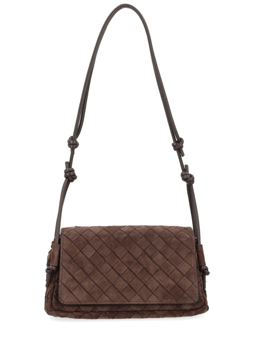 Bottega Veneta Rectangular Leather Shoulder Bag With Signature Woven Pattern