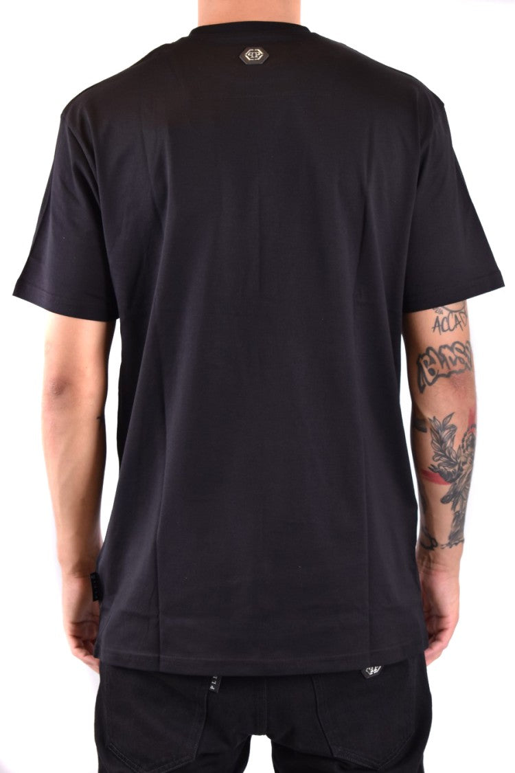 Philipp Plein Oversized Logo Black Cotton T-Shirt