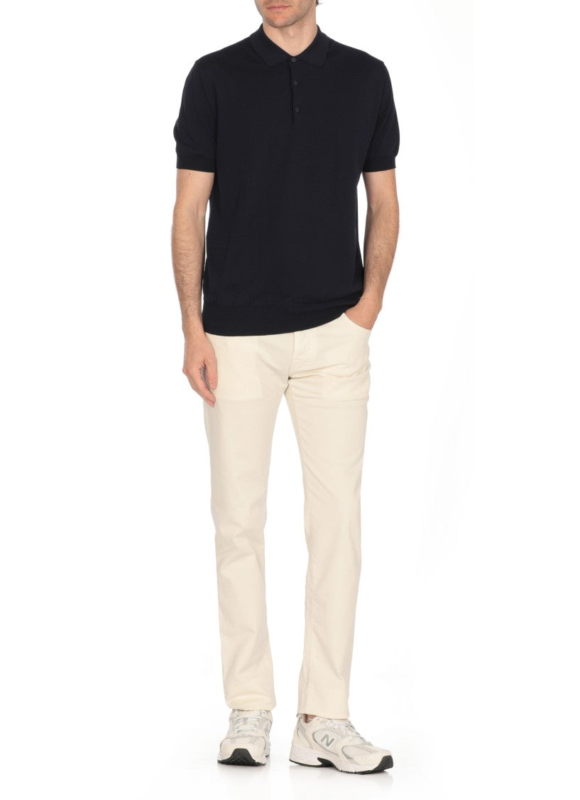 Jacob Cohen White Cotton Nick Slim Pants