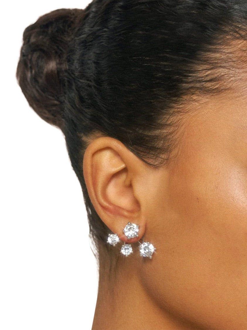 Panconesi Rhodium-Plated Brass Zircon Earrings