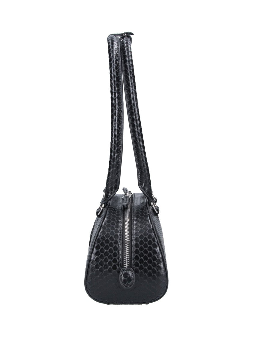 Diesel Black 1Dr Dome Snake Motif Bag