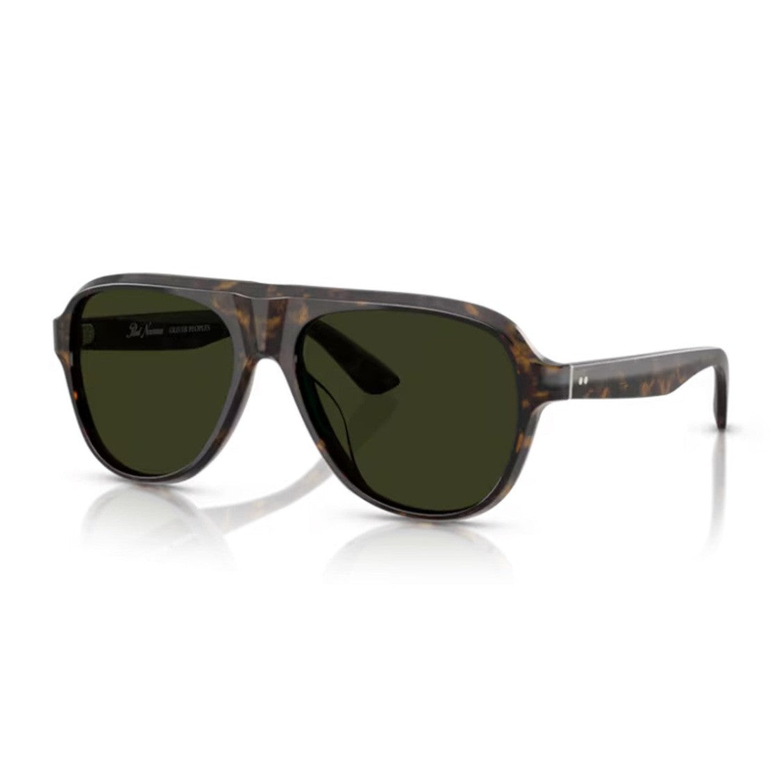 Oliver Peoples Havana Paul Newman Acetate Oversized Aviator Sunglasses