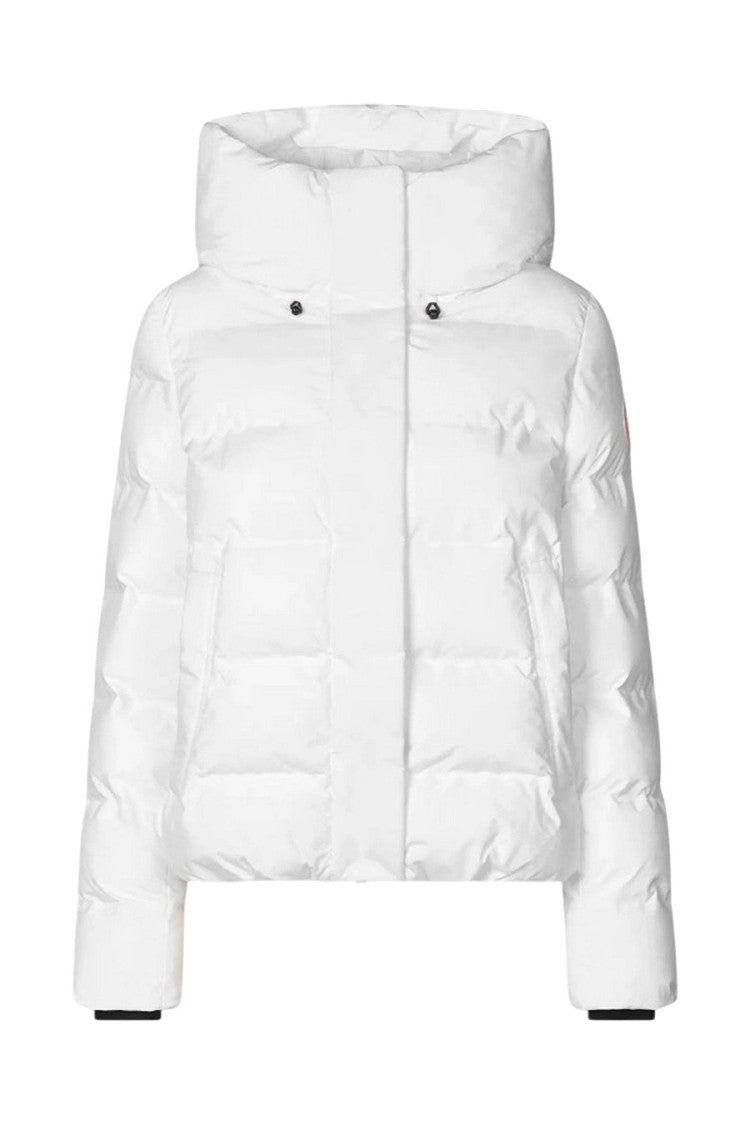 Save The Duck White Short Hooded Recycled Polyester Puffer Jacket