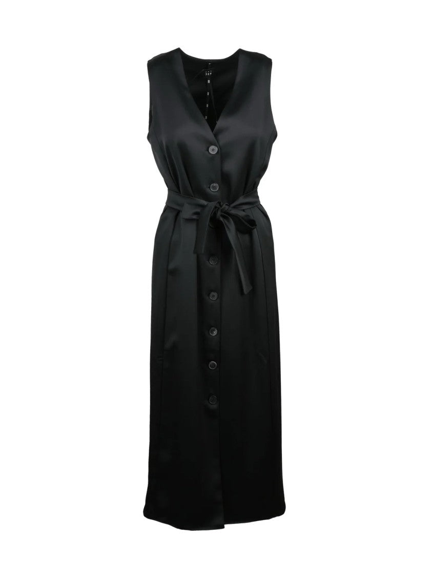 Marella Art.365 Fluid Front Button Midi Dress With Fabric Belt