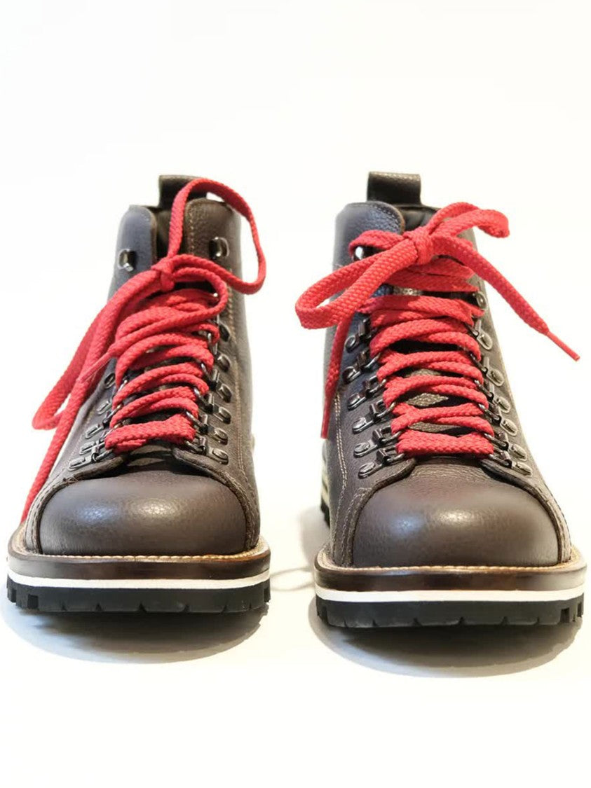 Monpiz Dark Brown Falcade Leather Ski Snow Boots