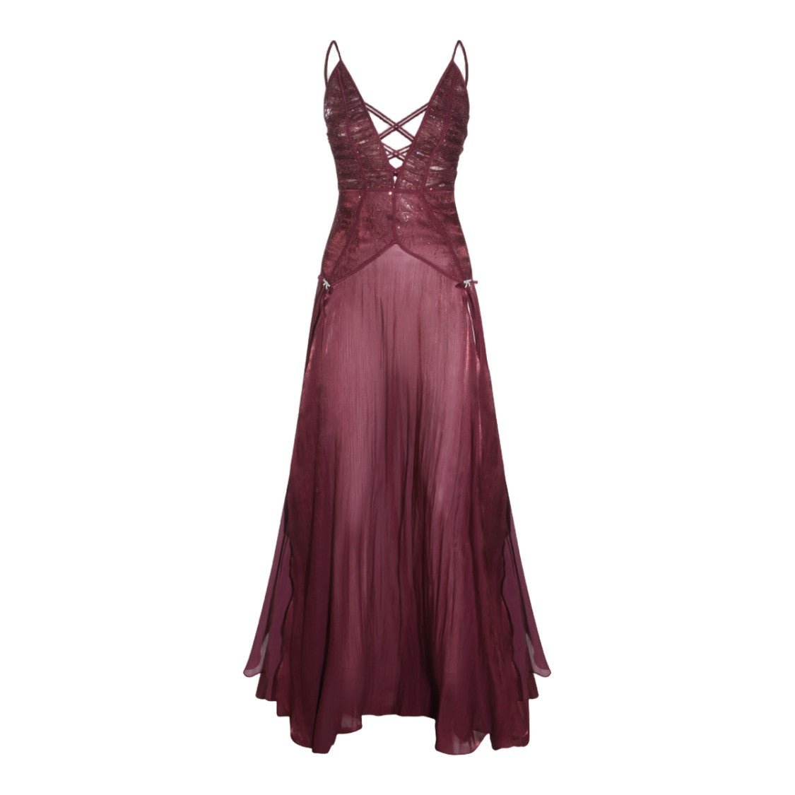 Nissa Deep V-Neck Maxi Dress