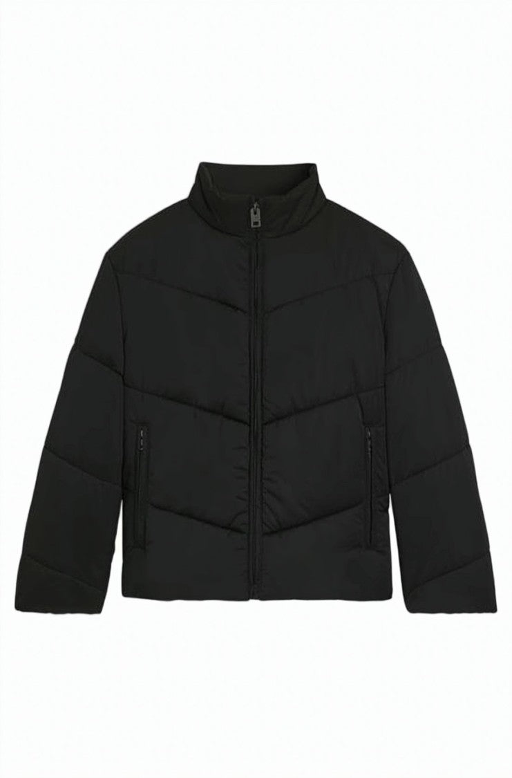 Hugo Boss Quilted Short Padded Jacket With High Collar