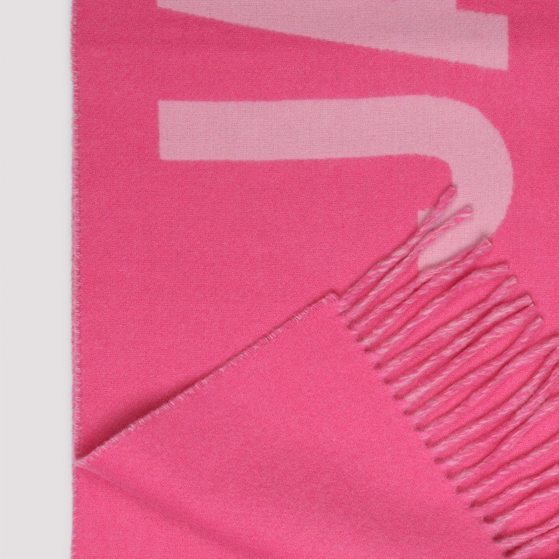Jacquemus Pink Wool Logoed Lécharpe