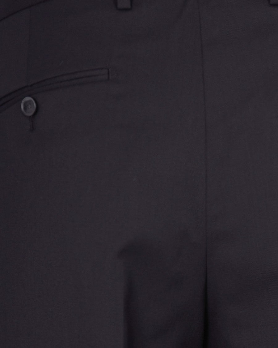 Briglia Black Tailored Wool Blend Trousers