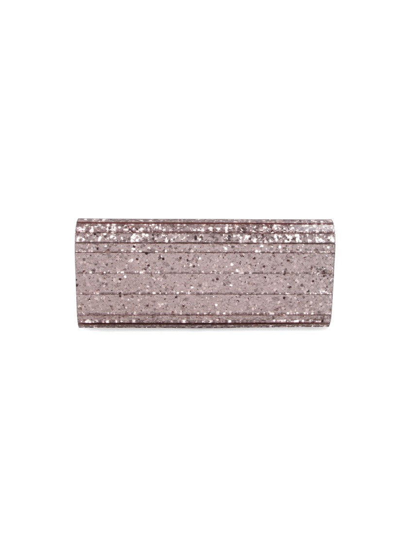 Jimmy Choo Pink Sweetie Acrylic Glitter Clutch