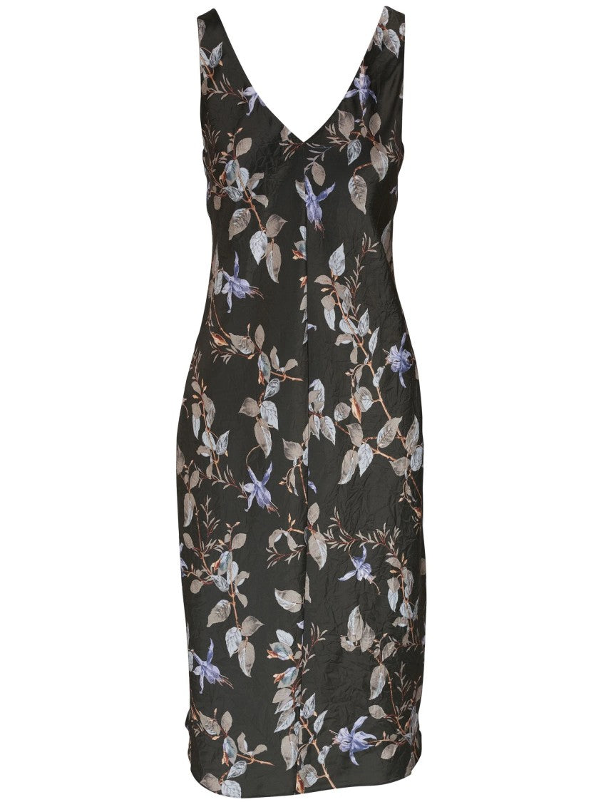 Vince Bellflower Dbl V Nk Slip Dress
