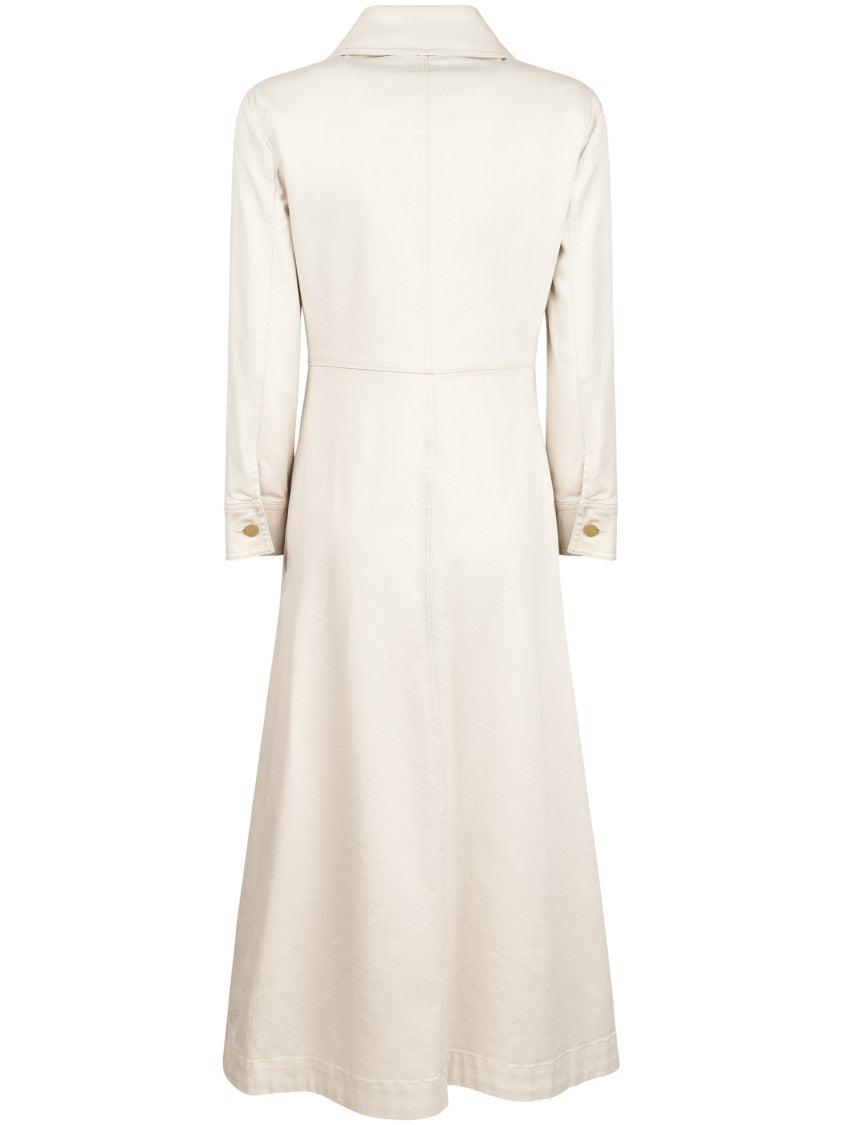 Max Mara Knee-Length Structured Dress With Classic Collar