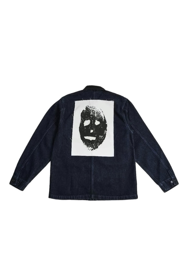032C Dark Indigo Denim Jacket With Contrasting Collar