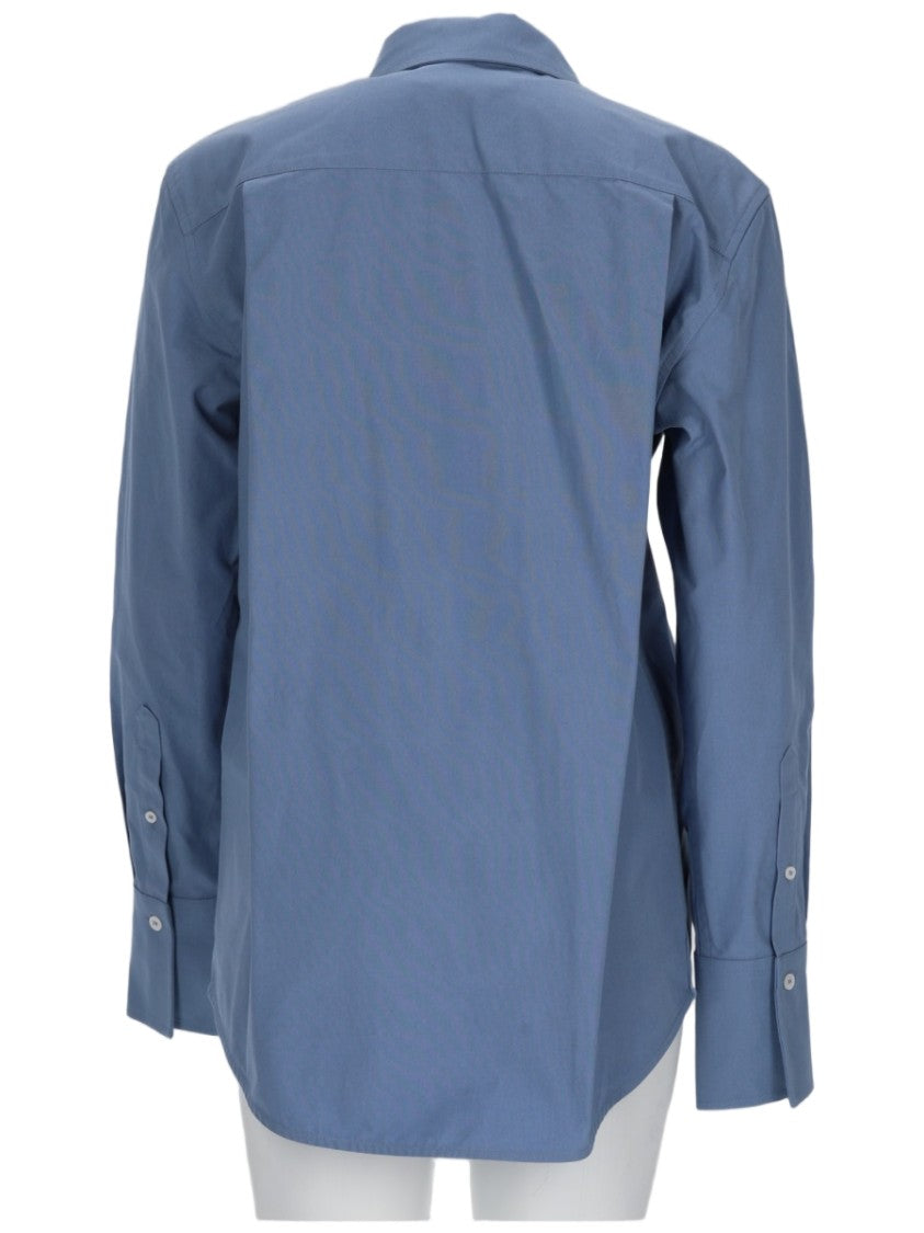 Victoria Beckham Perry Pointed Collar Cotton Shirt