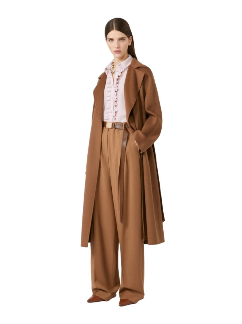 Max Mara High-Waisted Wide-Leg Trousers With Tailored Pleats