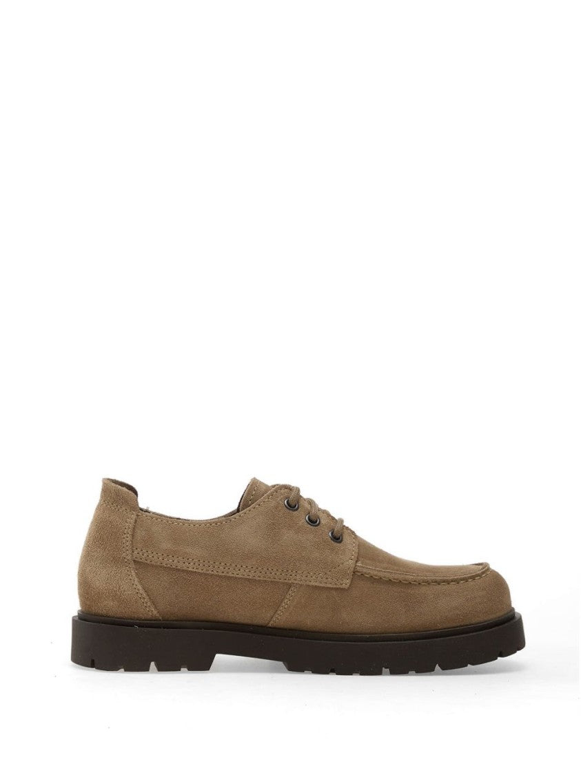 Birkenstock Taupe Highwood Moc Suede Flat Moccasins